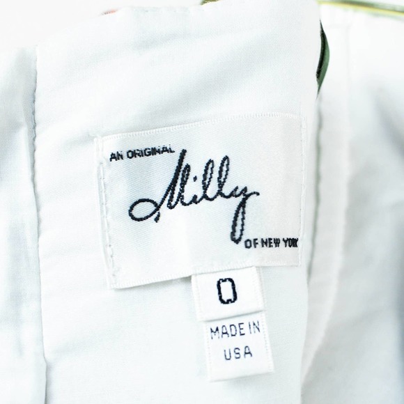 Milly Watercolor Print Strapless Linen Sheath Dress - Picture 6 of 6